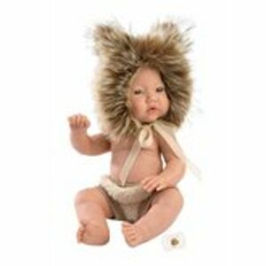 Llorens 63201 NEW BORN CHLAPEČEK - realistická panenka miminko s celovinylovým tělem